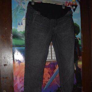 Black maternity jeggings small Time and tru